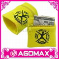 Custom made zipper cotton sweatband sports wristband 2