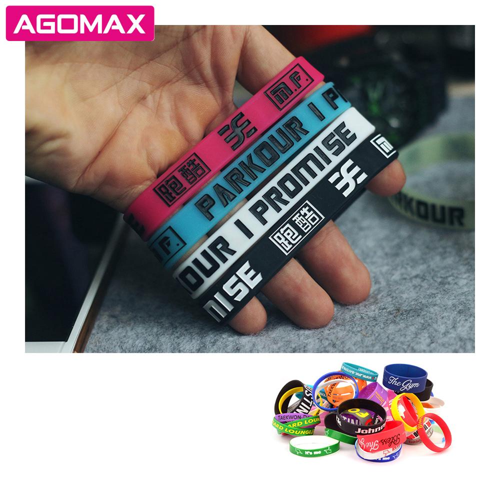 Debossed Color Filled Sports Rubber Bracelet Cheap Custom Silicone Wristband 4