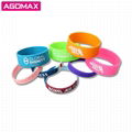 Debossed Color Filled Sports Rubber Bracelet Cheap Custom Silicone Wristband