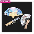 Bamboo Hand Held Folding Fan For Wedding Party Decor Dancing Handheld Fan