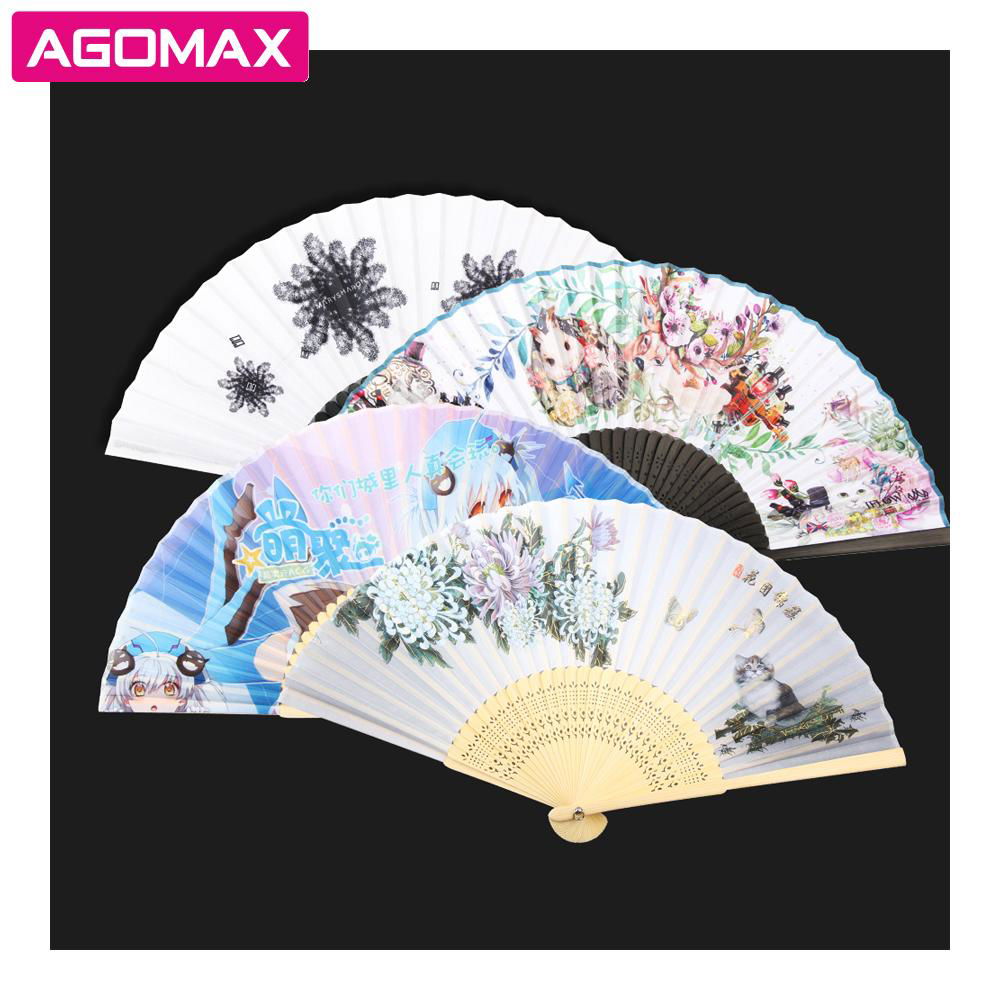 Bamboo Hand Held Folding Fan For Wedding Party Decor Dancing Handheld Fan 5