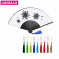 Bamboo Hand Held Folding Fan For Wedding Party Decor Dancing Handheld Fan