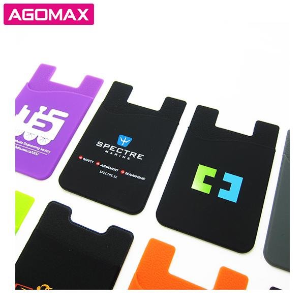 3M sticky silicone cellphone card wallet mobile phone smart pocket 5