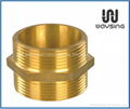 Brass Hex Nipple Double Male