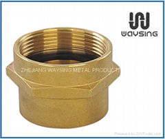 Brass Hex Nipple Female to Male