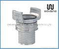 GUILLEMIN COUPLING WITH LOCK RING AND MULTI-SERRATED SHORE HOSE TAIL-SS 1