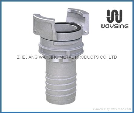 GUILLEMIN COUPLING WITHLOCK RING AND MULTI-SERRATED HOSE TAIL-SS