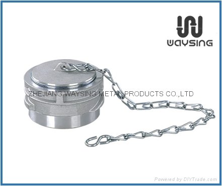 GUILLEMIN COUPLING BLANK CAP WITH LOCK RING AND C/W CHAIN-ALUMINUM