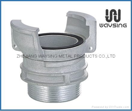 GUILLEMIN COUPLING WITH LOCK RING AND MALE BSP PARALLEL THREAD -ALUMINUM 1
