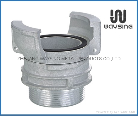 GUILLEMIN COUPLING WITH LOCK RING AND MALE BSP PARALLEL THREAD -ALUMINUM