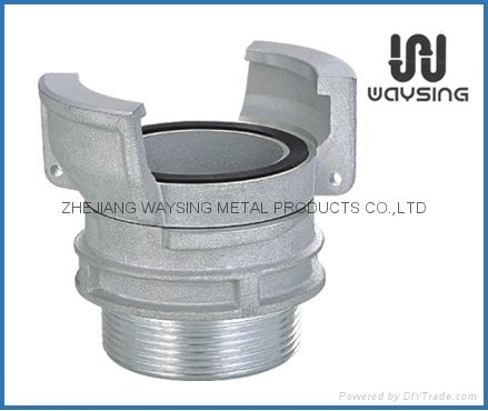 GUILLEMIN COUPLING WITH LOCK RING AND MALE BSP PARALLEL THREAD -ALUMINUM