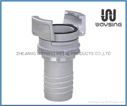 GUILLEMIN COUPLING WITHLOCK RING AND MULTI-SERRATED HOSE TAIL-ALUMINUM