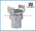 GUILLEMIN COUPLING WITH LOCK RING AND MULTI-SERRATED SHORE HOSE TAIL-ALUMINUM