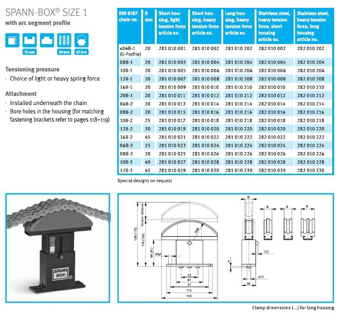Chain Tensioners for Roller Chains Murtfeldt (Hong Kong Manufacturer