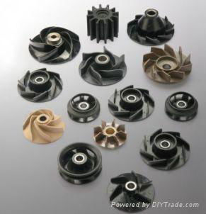 Impellers, diffusers, jet pipes, fans etc. plastic parts