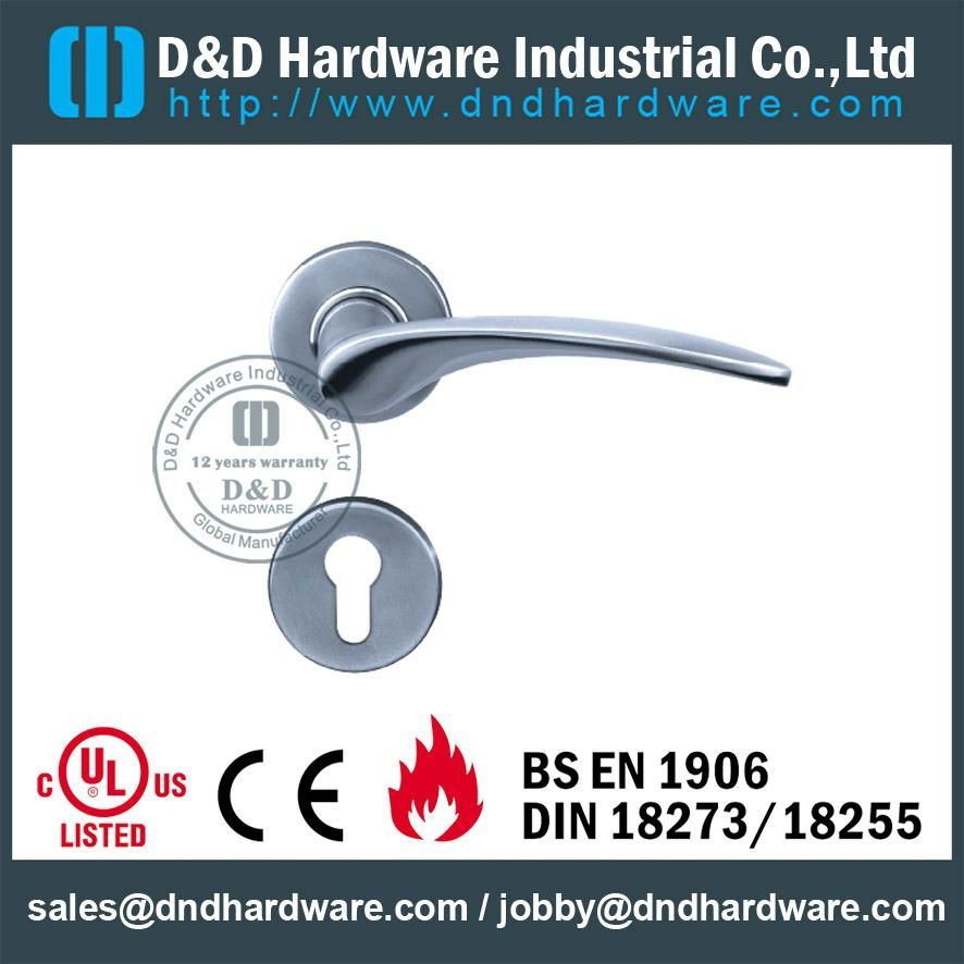 Solid lever stainless steel door handle