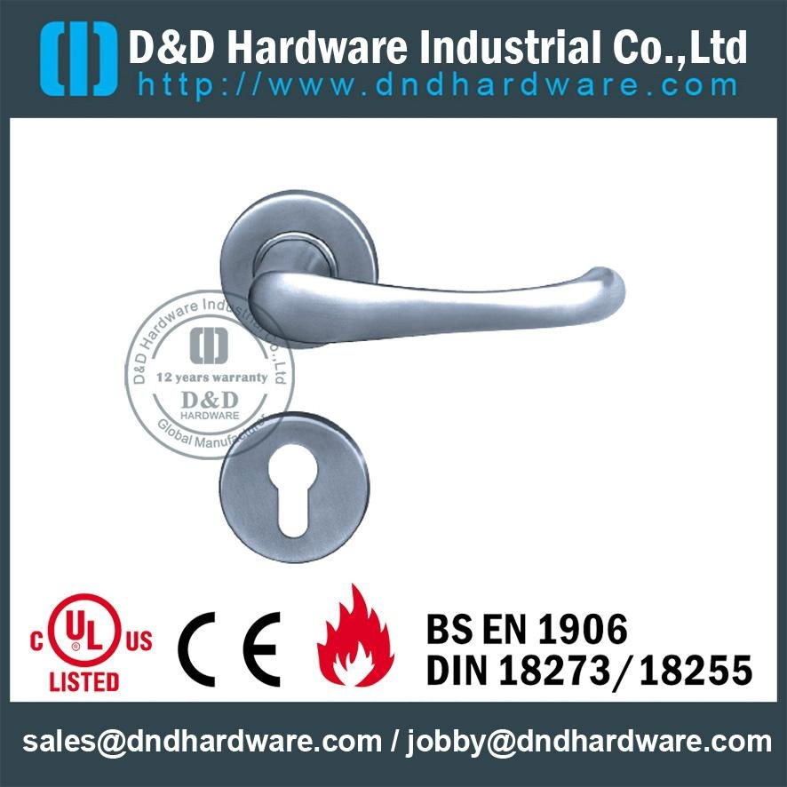 Solid lever stainless steel door handle 5