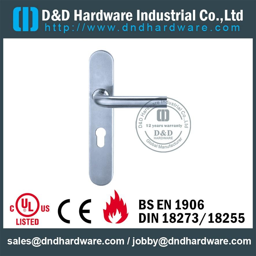 stainless steel solid door handle with plate ANSI Standard  DDTP003