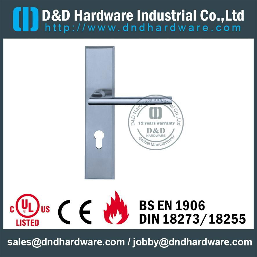 s/steel lever handle with plate UL Certificate