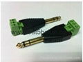 6.35mm stereo plug screw terminal 1