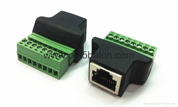 RJ45 female to screw terminals 2