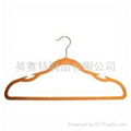 Shirt Flocked Hanger with Indent Position