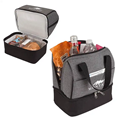 TwoCompartment Portable Office Man Women Thermal Insulated Cooler Lunch Tote Bag