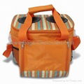 Striped Cooler Bag with Mesh Pockets 2
