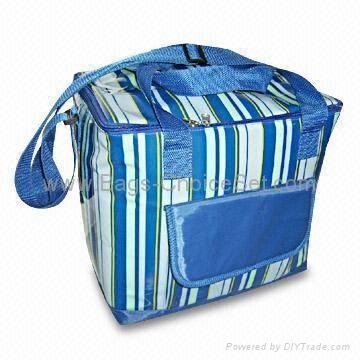 Striped Cooler Bag with Mesh Pockets 3
