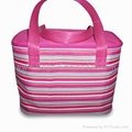Striped Cooler Bag with Mesh Pockets 4