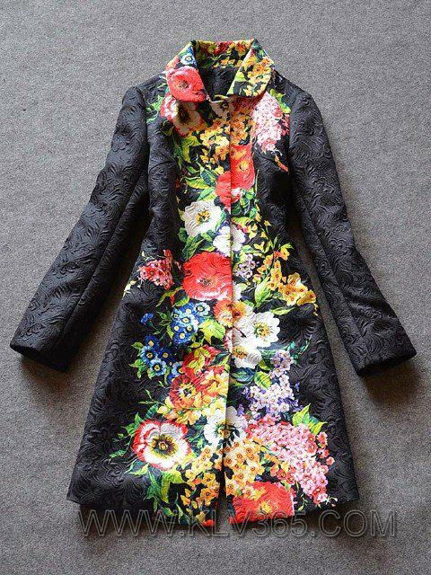 Wholesale Designer Women Clothes Fashion Winter Autumn Embroidred Coat  4