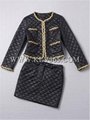 Women Fashion Trendy Jacket Blouse and Skirt Set China Wholesale