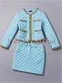 Women Fashion Trendy Jacket Blouse and Skirt Set China Wholesale