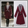 Ladies Overcoat Design New Fashion Winter Wool Knee Length Long Coat 