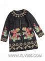 Elegant Women Winter Embroidery Plus Big Size Long Coat Wholesale