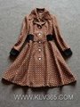 High Quality Clothes Designer Women Winter Wool Knee Length Coat Style Dress