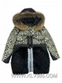 Women Fashion Winter Leopard Duck Down Fox Fur Hooded  Long Jacket China Offer 