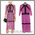 High Quality Designer Clothing Elegant Ladies Fashion Lace Party Dress 