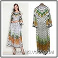 High Quality Fashion Clothing Women Western Dress Long Party Maxi Dress 