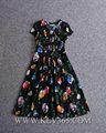 Hot Sale High Quality Women Plus Big Size Floral Printed Summer Dress