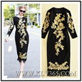 Latest Dress Design Women Fashion Embroidery Long Party Prom Dress 1