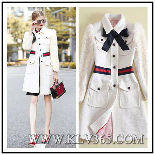 New Designer Women Fashion Winter  Wool Long Jacket