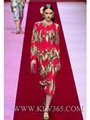 Designer Women Fashion Red Printed Long Celebrity Party Dress China Online