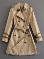 European Fashion Designer Women Ladies Winter Double Breasted Long Trench Coat 3