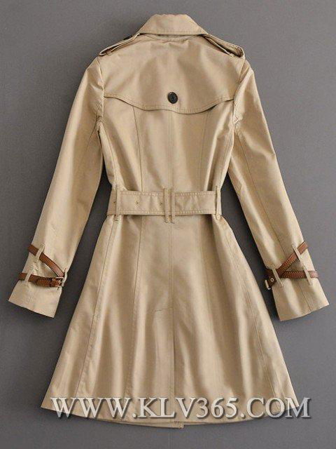 European Fashion Designer Women Ladies Winter Double Breasted Long Trench Coat 4