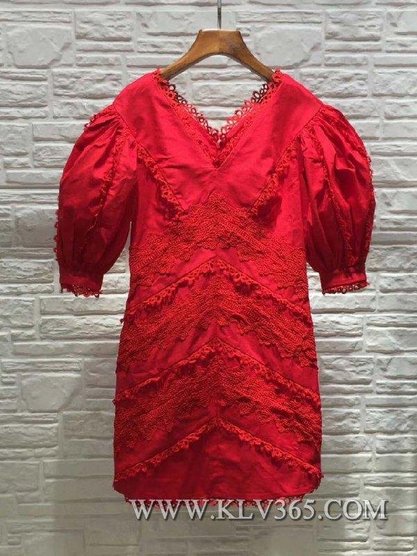 Wholesale Women Brand Fashion Clothing Red Celebrity Festive Party Dress  4