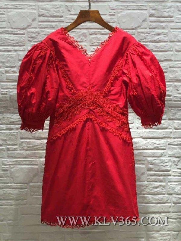 Wholesale Women Brand Fashion Clothing Red Celebrity Festive Party Dress  5