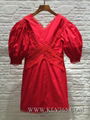 Wholesale Women Brand Fashion Clothing Red Celebrity Festive Party Dress  5