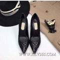 Ladies Fashion Designer  Sheep Leather High Heeled Pointed Elegant Shoes