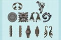 The wrought iron components 1